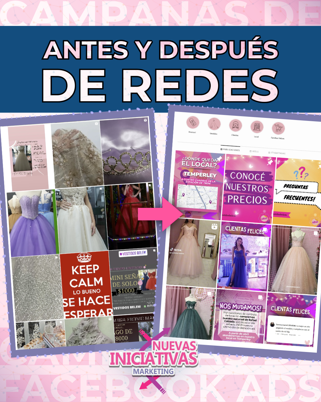 Vestidos Belem antes y después
